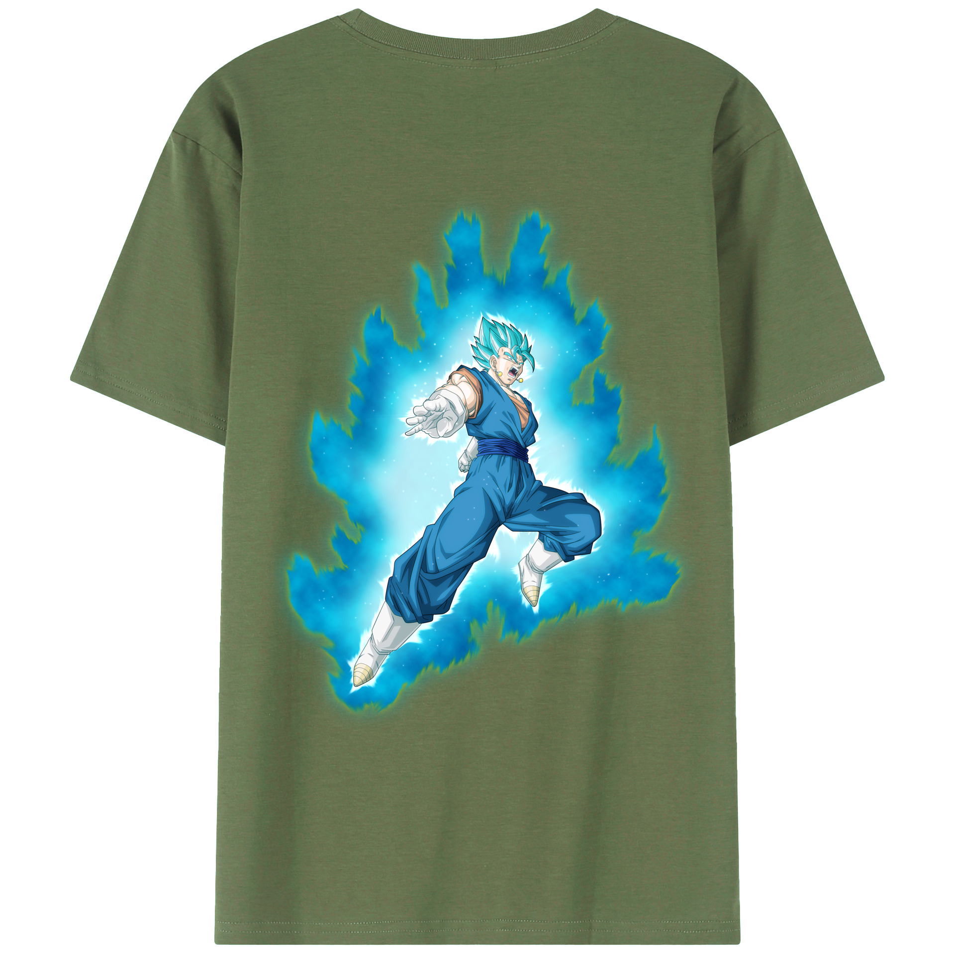 （画像用） ドラゴンボール ベジット DRAGON BALL Vegetto 綿100％ メンズ半袖Tシャツ（バックプリント） 通気性